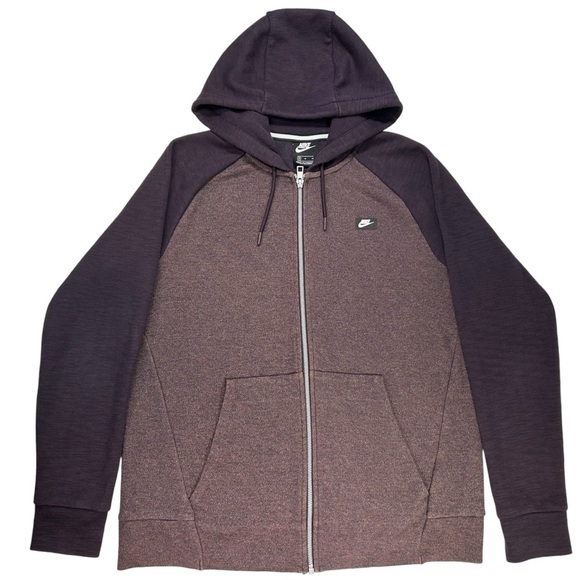 Nike Other - Nike Front Zip Hooded Sweatshirt Size Medium Men's